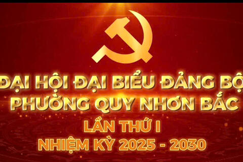 Chào mừng Đại hội Đại biểu Đảng bộ phường Quy Nhơn Bắc lần thứ I, nhiệm kỳ 2025-2030