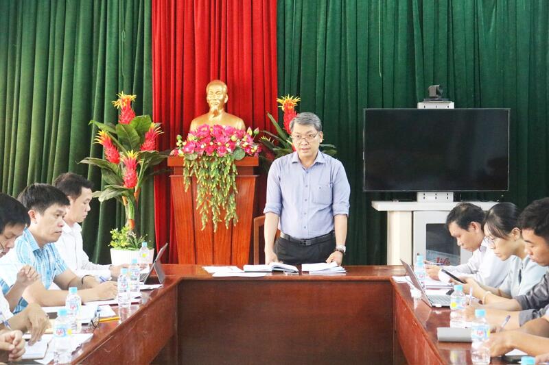 Lãnh đạo phường Quy Nhơn Bắc làm việc Phòng kinh tế, hạ tầng và đô thị